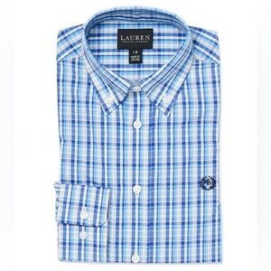 Lauren Ralph Lauren Big Boys Classic Fit Dress Shirts Pink, Aqua men's shirt 8R